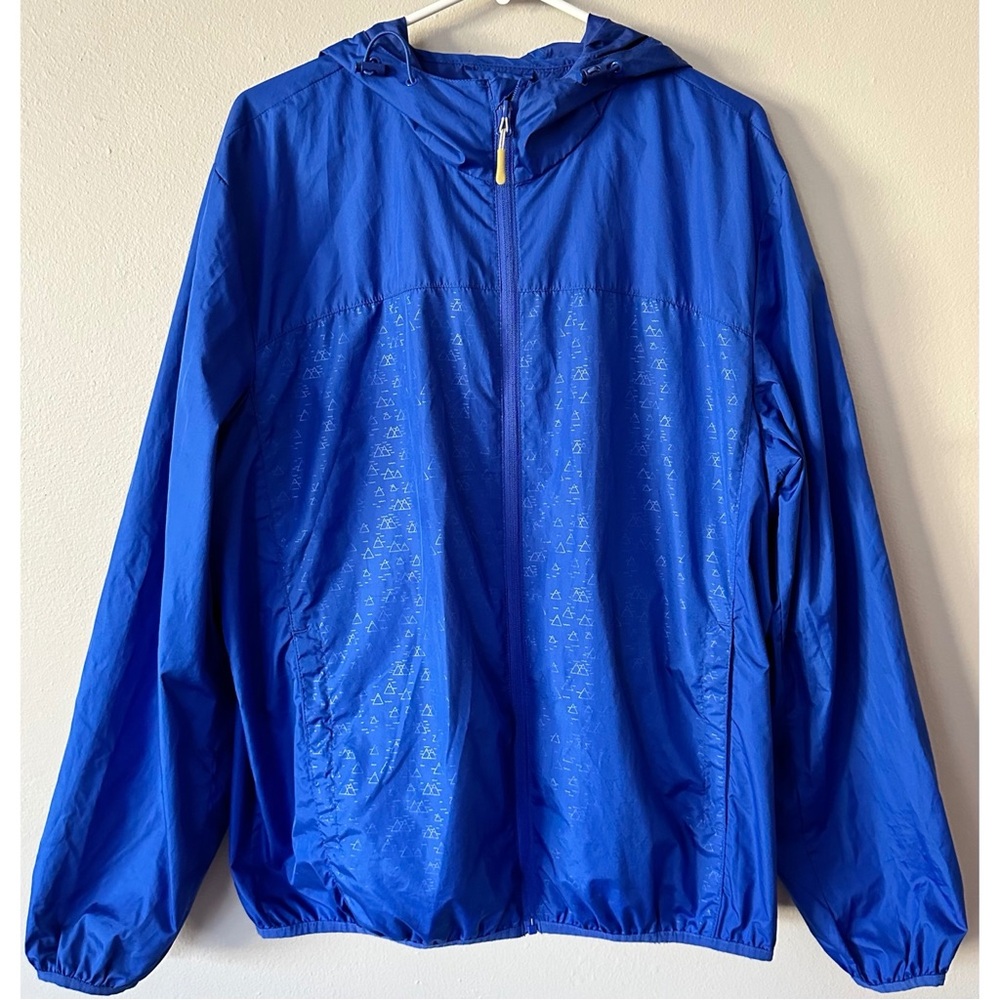 Vintage 90s Men’s Basic Editions Blue Windbreaker Zip Up Jacket